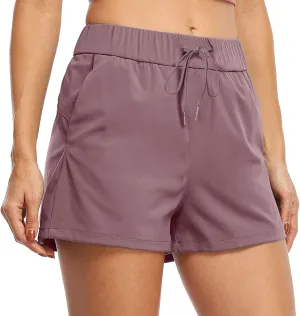 2024 Womens Golf Shorts Drawstring High Waisted Short Yoga Leggings Breathable Quick Dry Athletic Shorts with Pockets