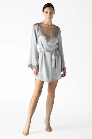 Adelaide Short Silk Robe