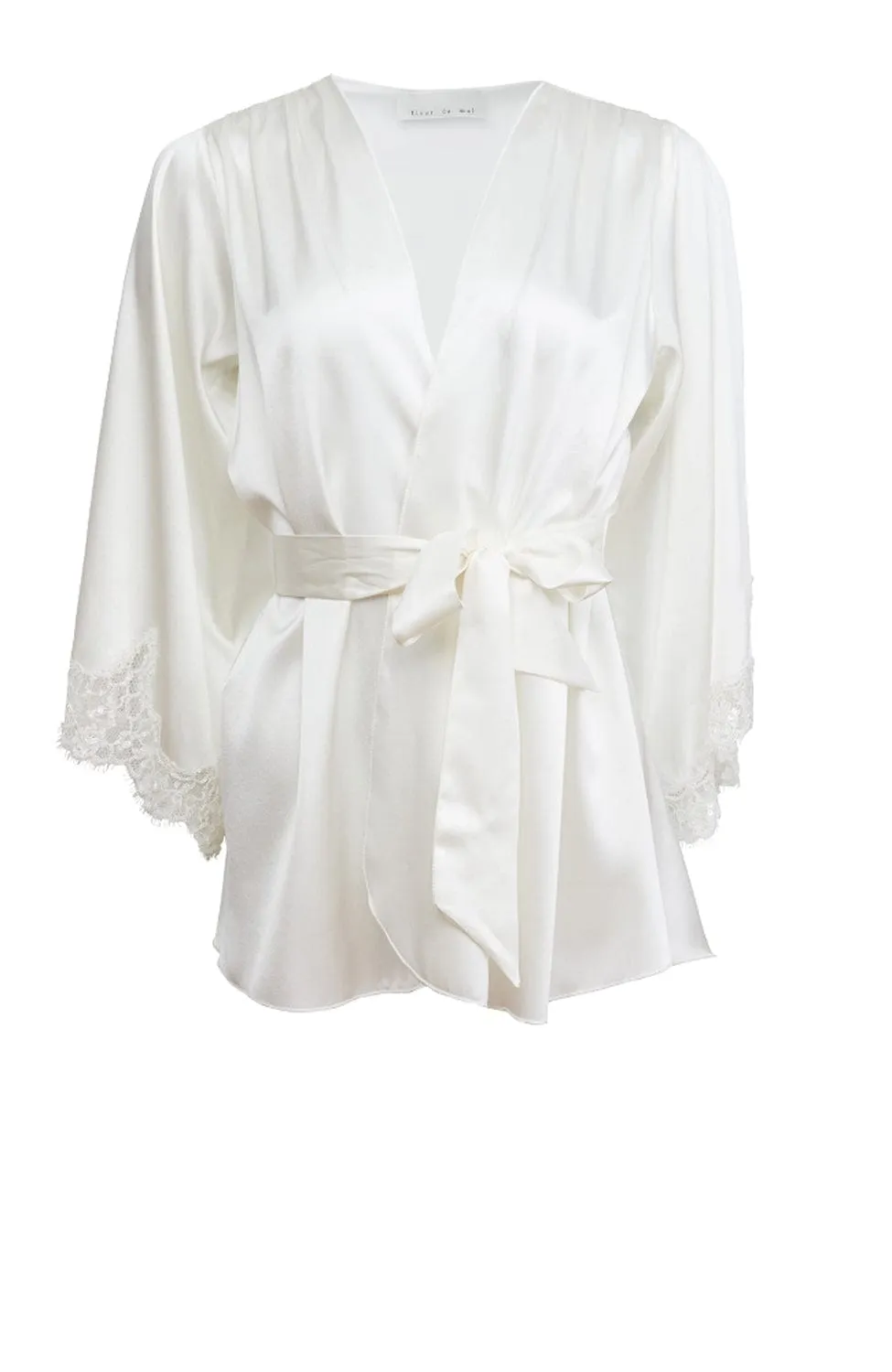 Beaded Iris Lace Angel Sleeve Robe