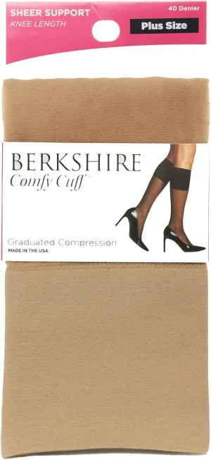 Berkshire Women's Plus Size Queen Sheer Graduated Compression Trouser Sock