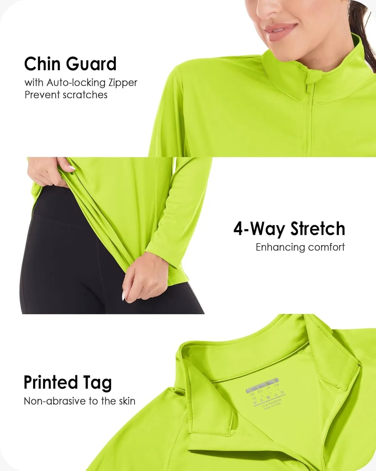 Boladeci Women's 1/4 Zip UPF 50  Sun Shirts Long Sleeve Golf Shirts UV Protection Lightweight Swim Athletic Tops Quick Dry