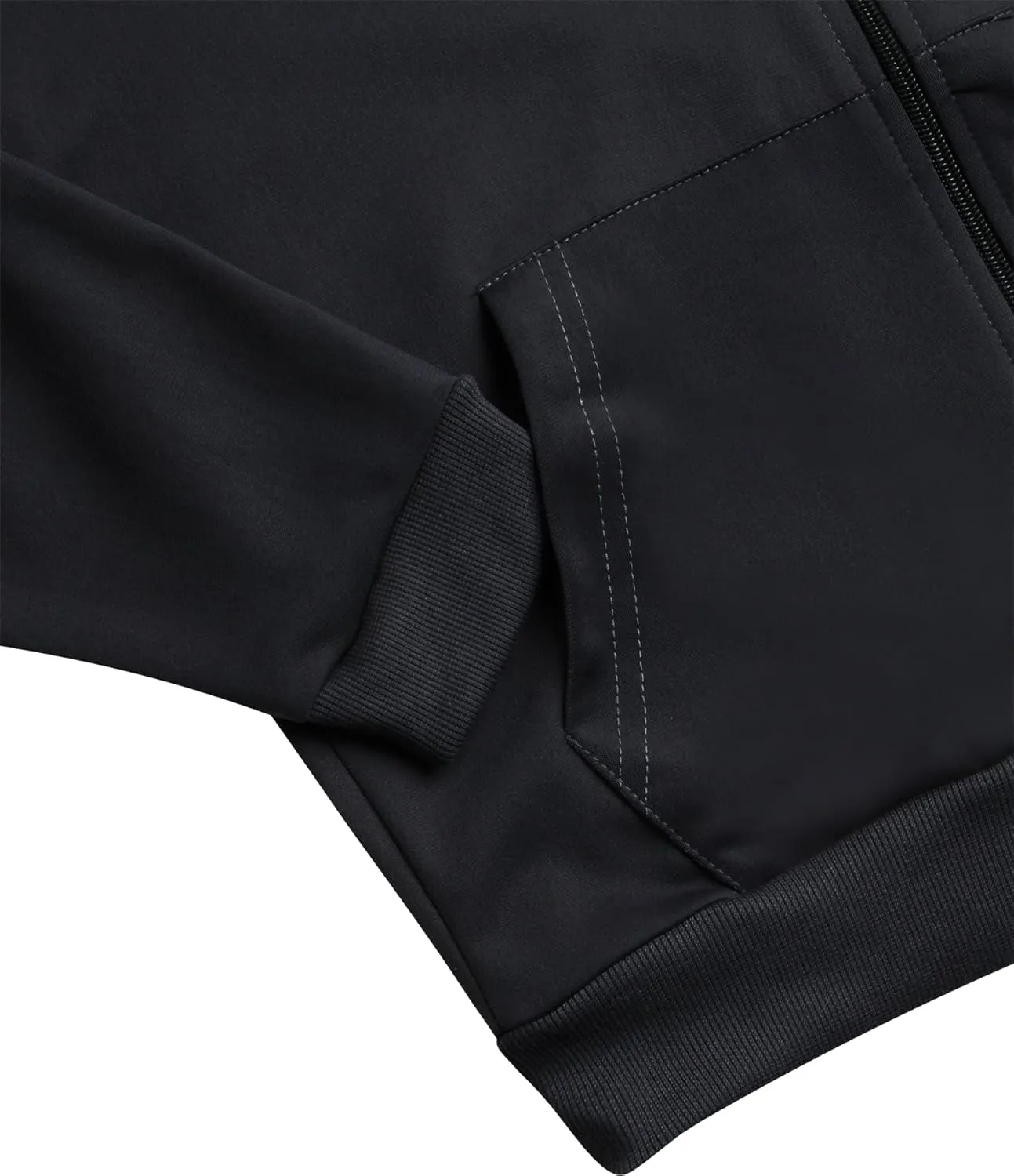 Boys' Tricot Jogger Set - 2 Piece Active Performance Zip-Up Tracksuit Set (Size: 4-18)