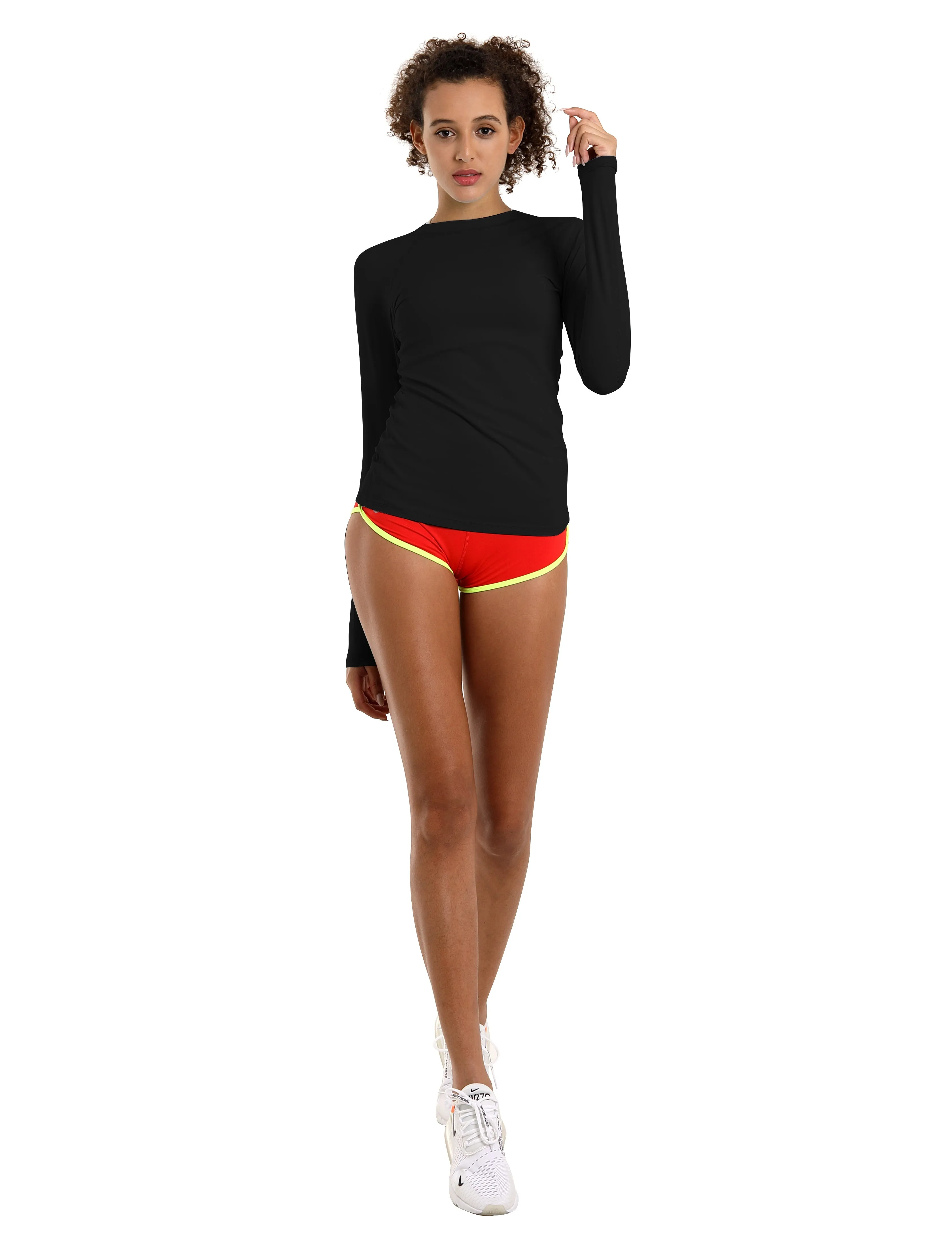 BUBBLELIME 84P/16S Long Sleeve Rashguard for Women_Pilates
