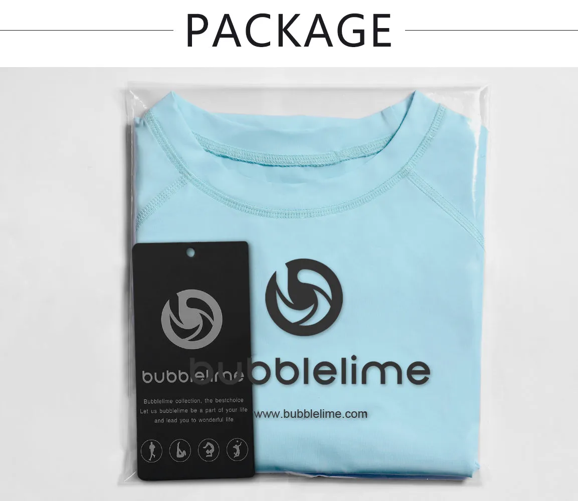BUBBLELIME 84P/16S Long Sleeve Rashguard for Women_Pilates