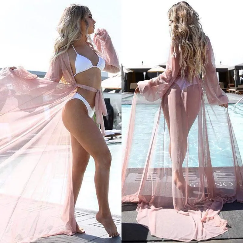 Chiffon Kaftan Tunic Swimsuit Cover Up