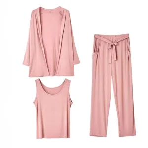 Cotton Cardigan Suit Sleepwear