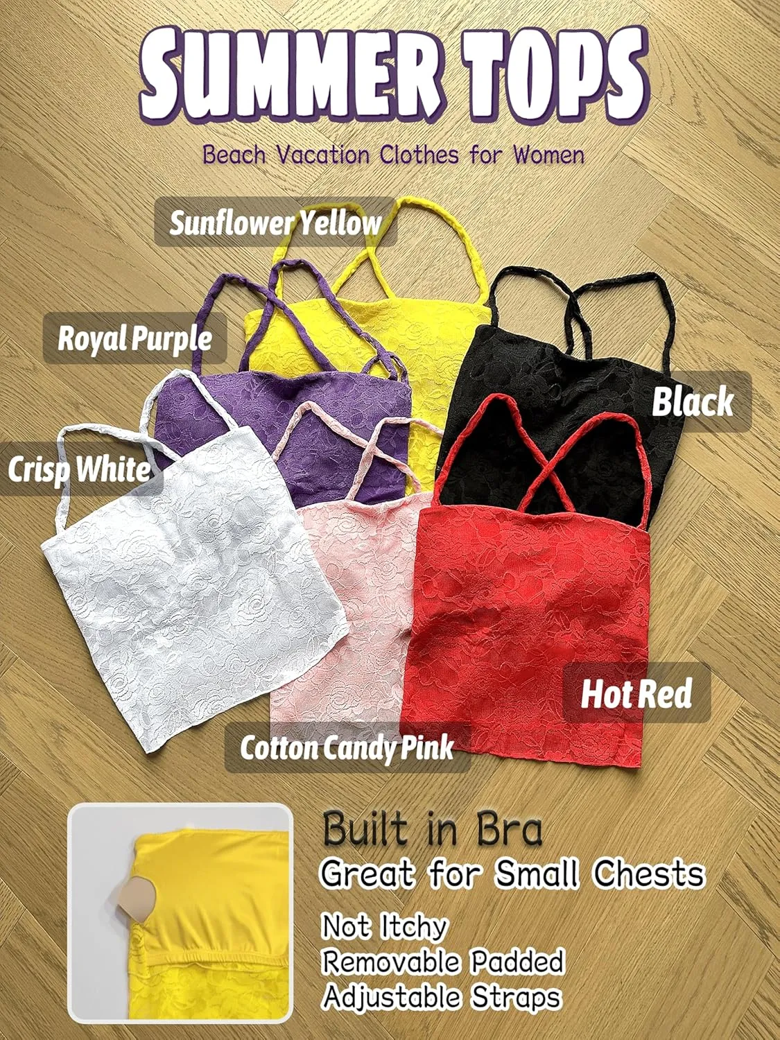 Danysu Lace Halter Tops Backless Tie Back Tank Top with Built in Bra Y2K Summer Going Out Tube Tops