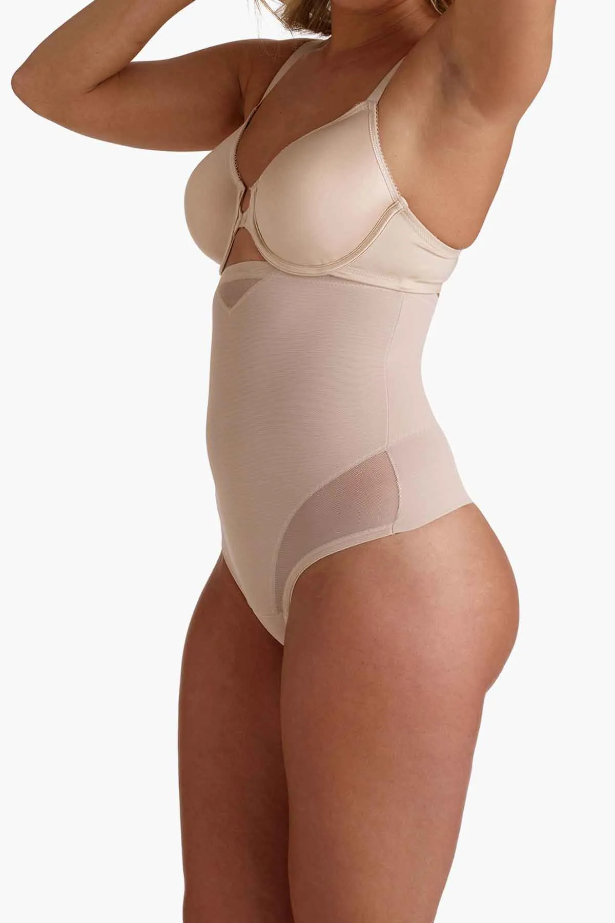 Extra Firm Control Sheer Shaping High Waist Thong