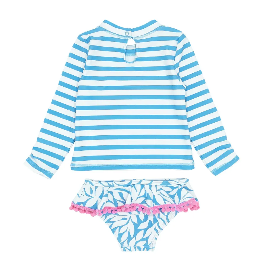 Feather 4 Arrow Sandy Toes Two-Piece Swimsuit 24G328TID - Blue Grotto