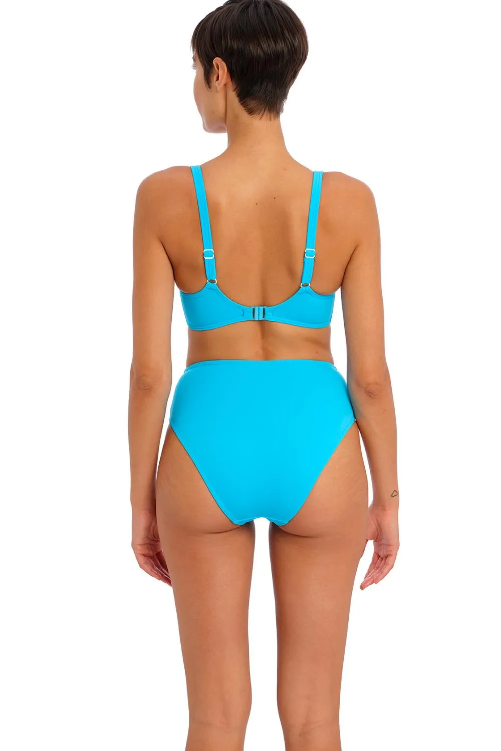 Freya Jewel Cove High Waist Bottom, Plain Turquoise (AS7236)