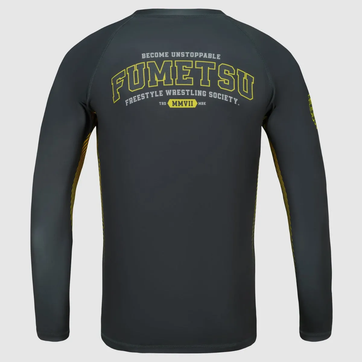 Fumetsu Varsity Long Sleeve Rash Guard Grey