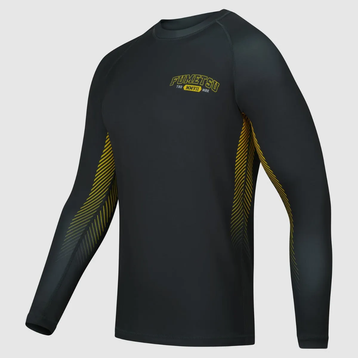 Fumetsu Varsity Long Sleeve Rash Guard Grey