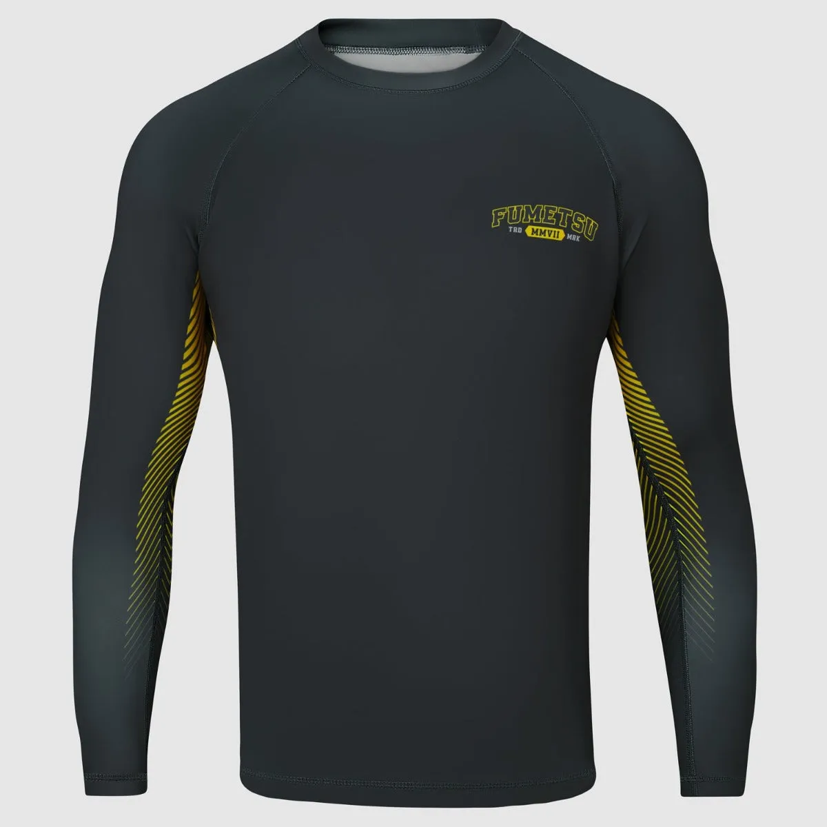 Fumetsu Varsity Long Sleeve Rash Guard Grey