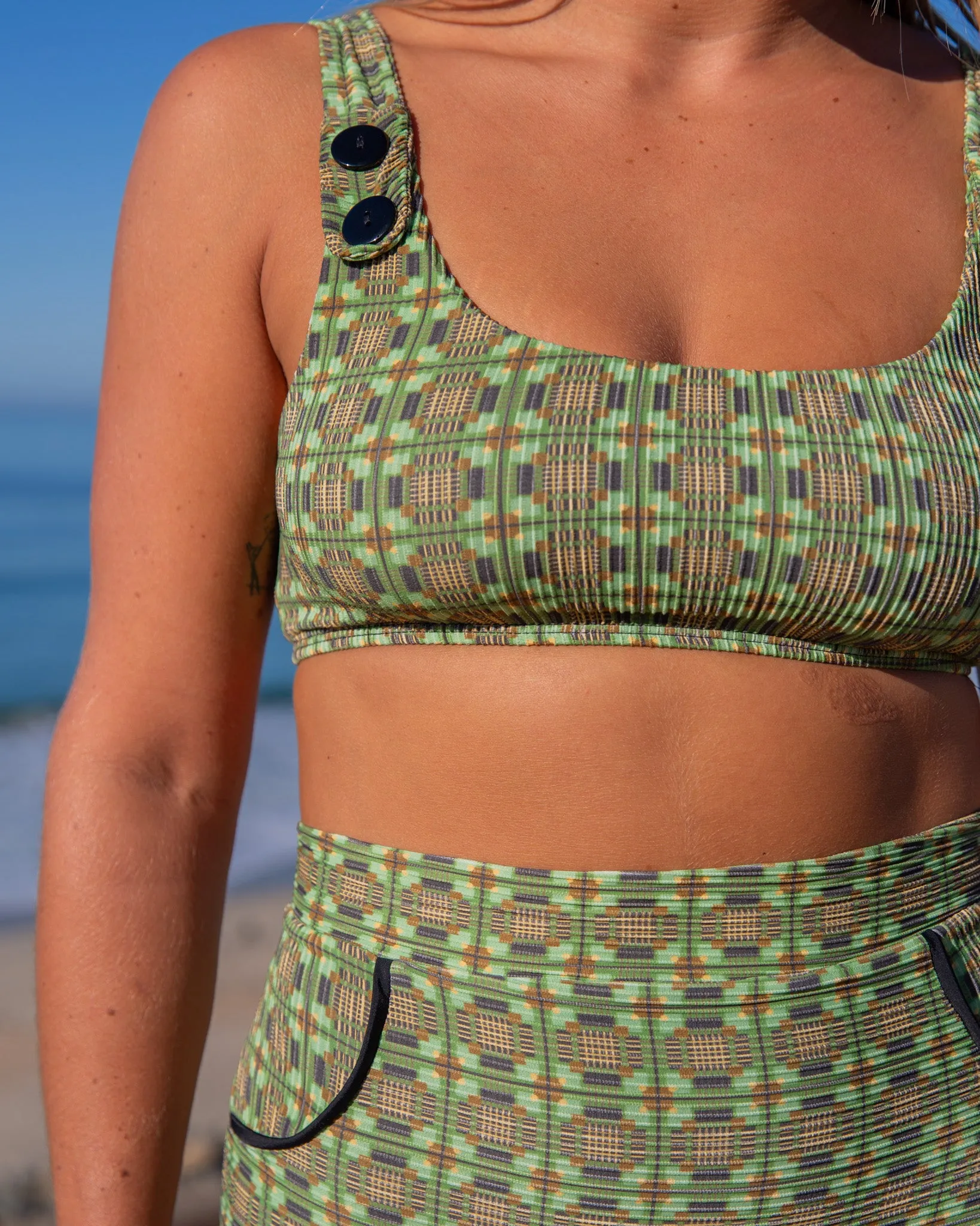 Georgia High Waist Bikini Bottom - Ecuador