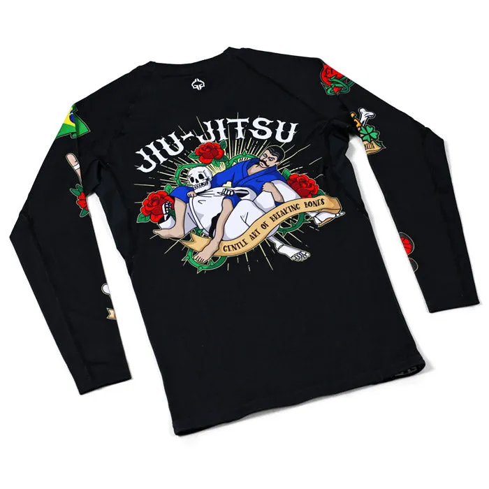 Ground Game "Old School" Women's Rash Guard Long Sleeve