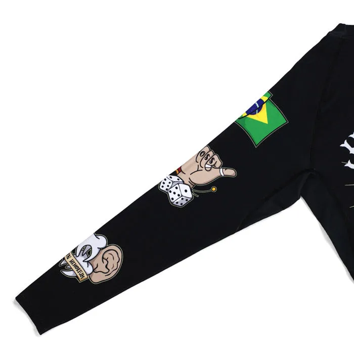 Ground Game "Old School" Women's Rash Guard Long Sleeve