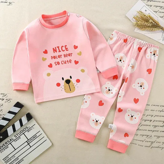Kids Clothes Children Sets Children's Clothing Boys Girls Cotton Fallwinter Clothing Pants Sleepwear Christmas Gift