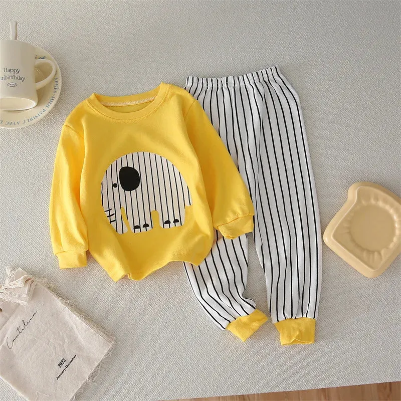 Kids Clothes Children Sets Children's Clothing Boys Girls Cotton Fallwinter Clothing Pants Sleepwear Christmas Gift