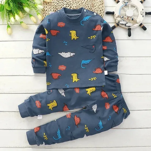 Kids Clothes Children Sets Children's Clothing Boys Girls Cotton Fallwinter Clothing Pants Sleepwear Christmas Gift