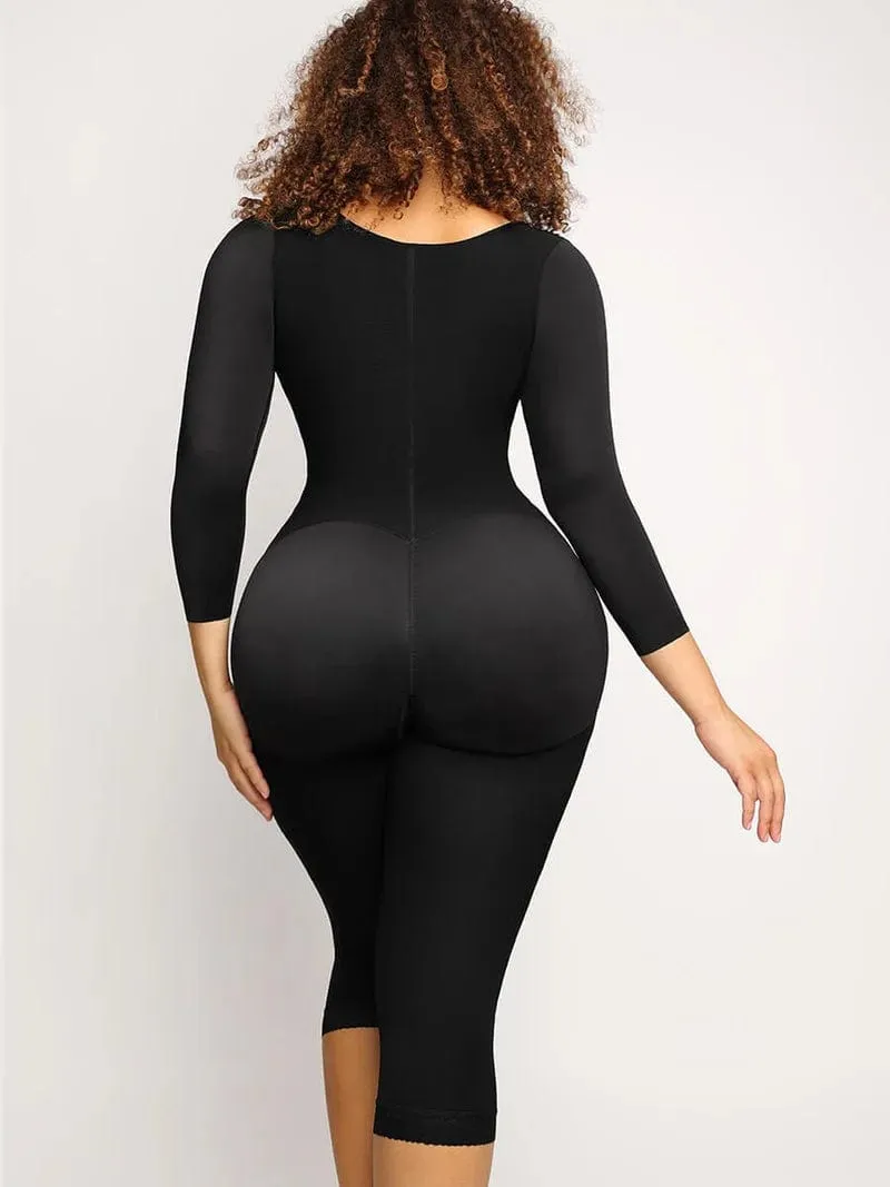 Long Sleeve Shapewear Bodysuit with U-Shape Bust Support