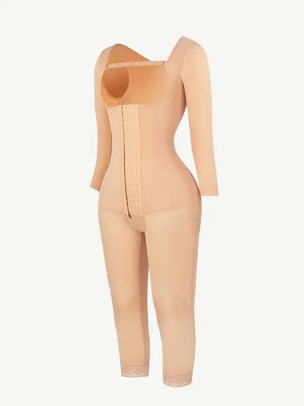 Long Sleeve Shapewear Bodysuit with U-Shape Bust Support