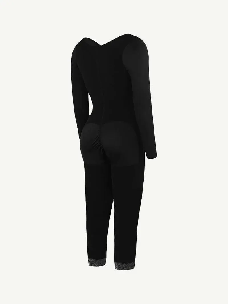 Long Sleeve Shapewear Bodysuit with U-Shape Bust Support