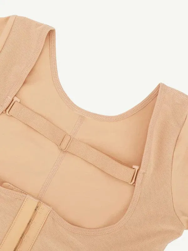 Long Sleeve Shapewear Bodysuit with U-Shape Bust Support