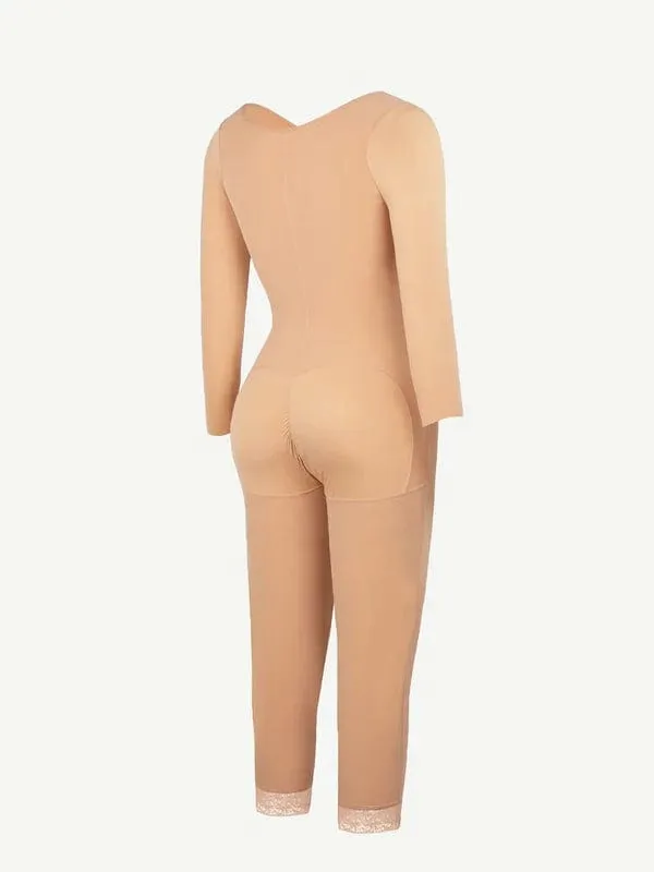 Long Sleeve Shapewear Bodysuit with U-Shape Bust Support