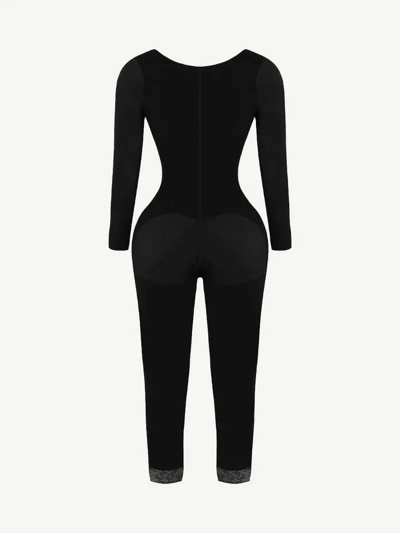 Long Sleeve Shapewear Bodysuit with U-Shape Bust Support
