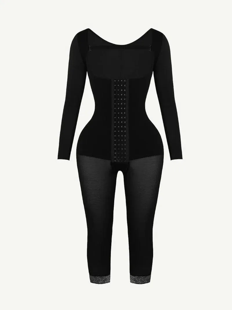 Long Sleeve Shapewear Bodysuit with U-Shape Bust Support
