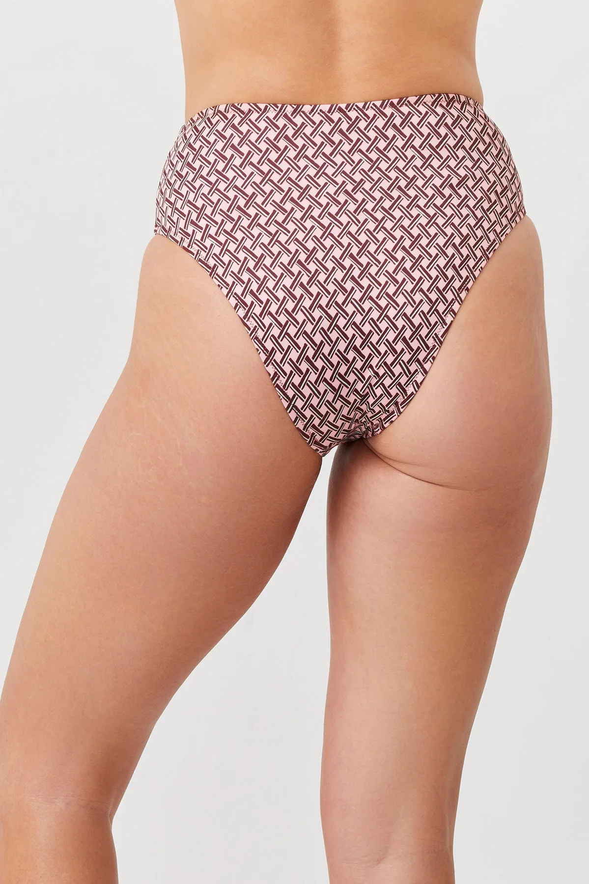 LUMA RETRO LUXURY HIGH LEG HIGH WAIST BIKINI BOTTOM