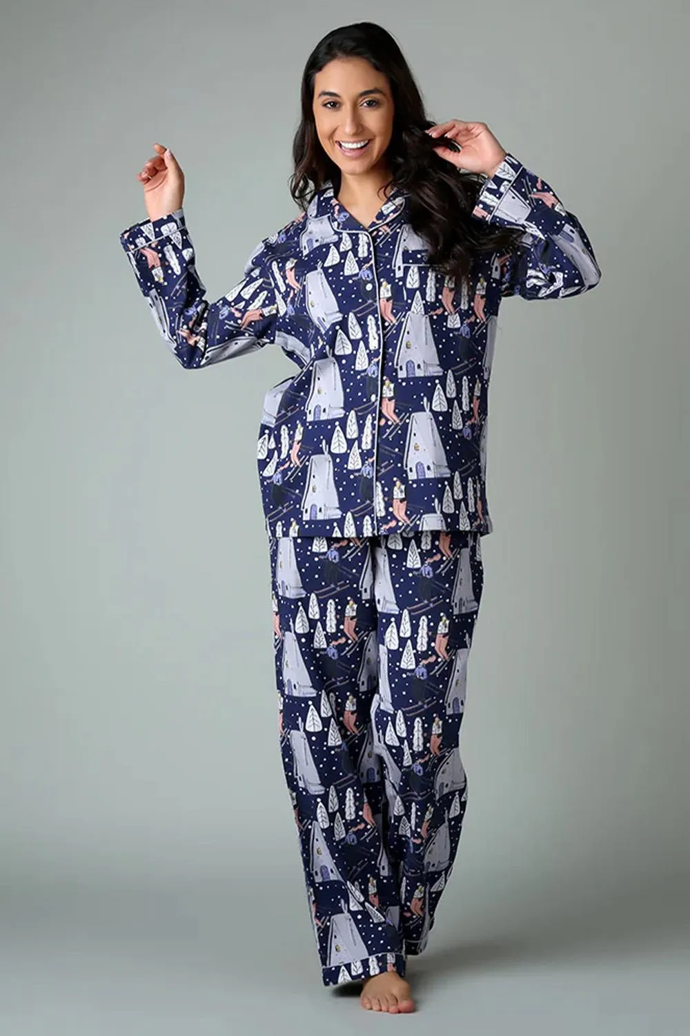 Mahogany Ski Lodge PJ Set, Multi (N245PJ)
