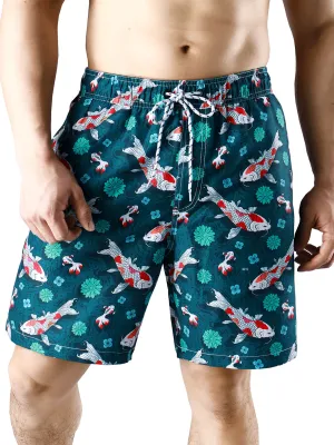 Men's Casual Funny Print Quick Dry Beach Swimming Trunks