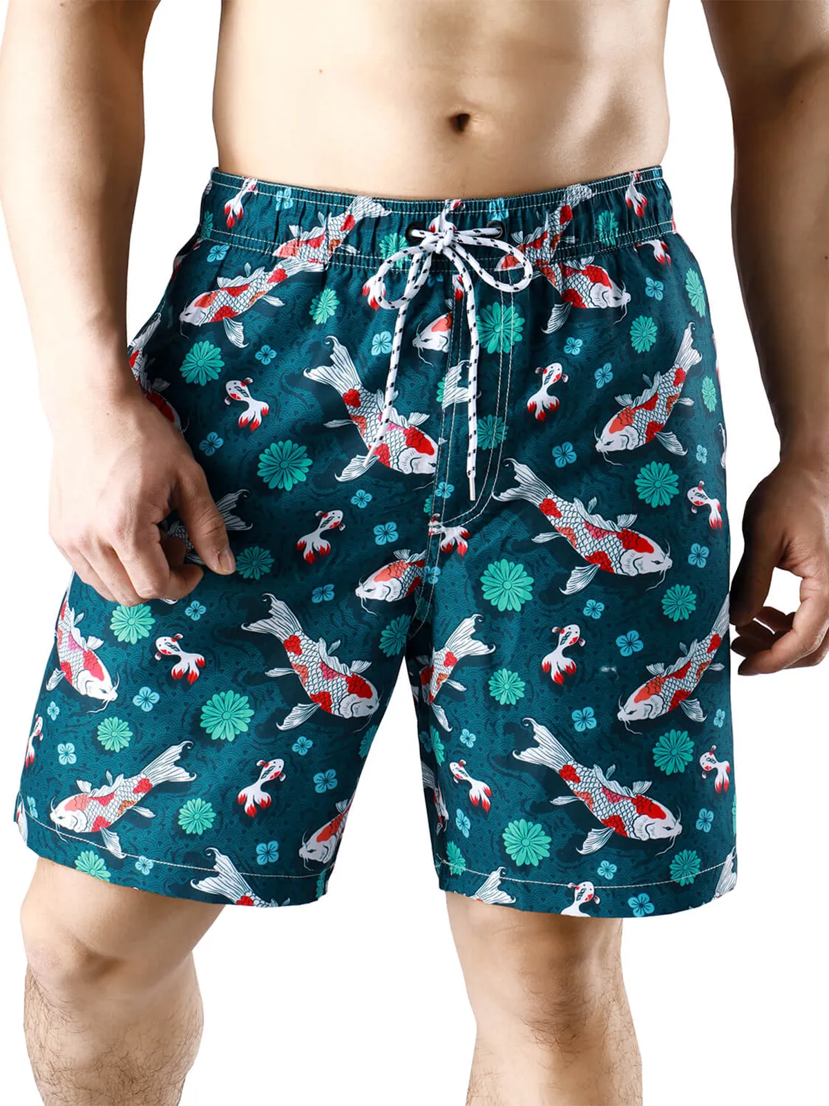 Men's Casual Funny Print Quick Dry Beach Swimming Trunks