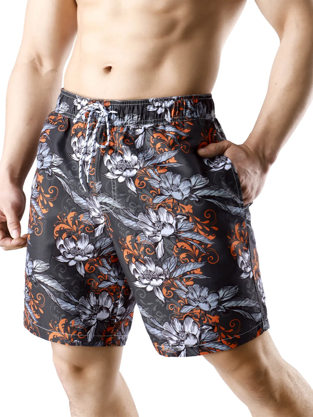 Men's Casual Funny Print Quick Dry Beach Swimming Trunks