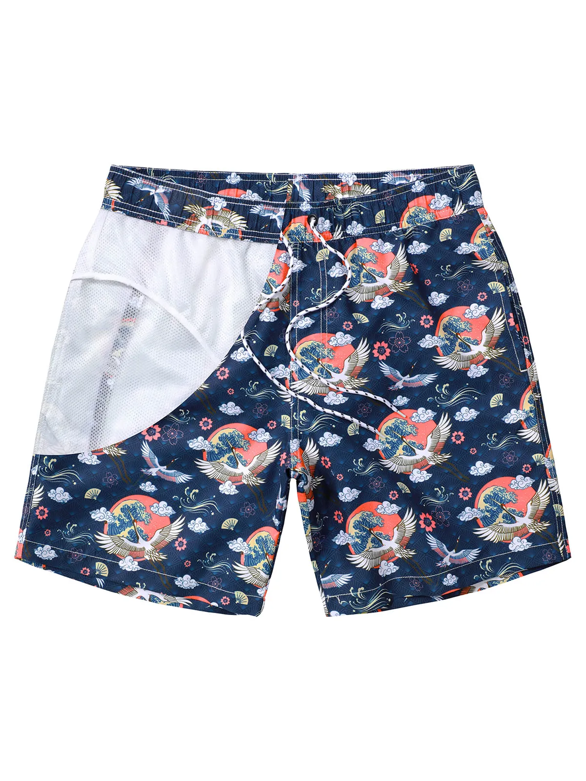 Men's Casual Funny Print Quick Dry Beach Swimming Trunks