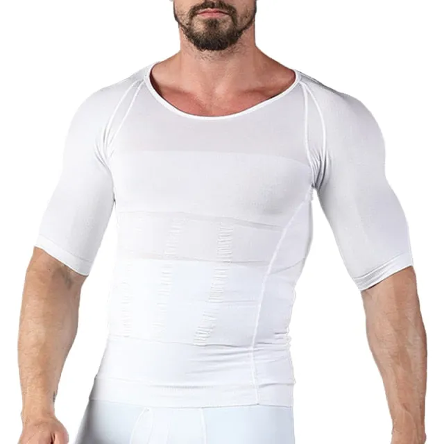Men's Slimming Vest Compression Body Shapewear Hide Beer Belly Underwear Look Skinny