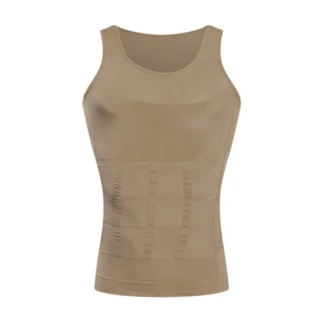 Men's Slimming Vest Compression Body Shapewear Hide Beer Belly Underwear Look Skinny