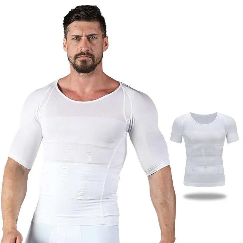 Men's Slimming Vest Compression Body Shapewear Hide Beer Belly Underwear Look Skinny