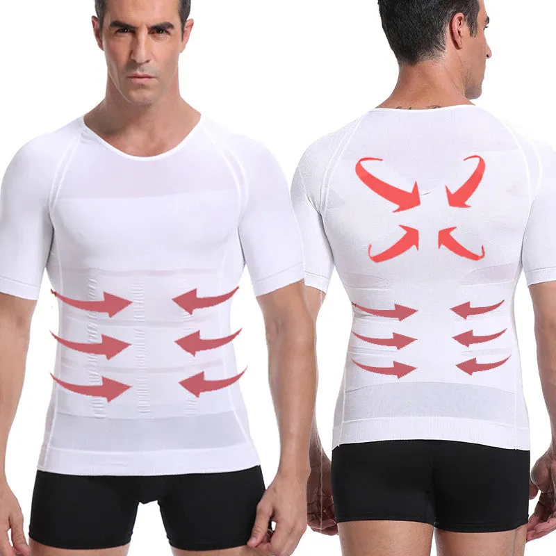 Men's Slimming Vest Compression Body Shapewear Hide Beer Belly Underwear Look Skinny