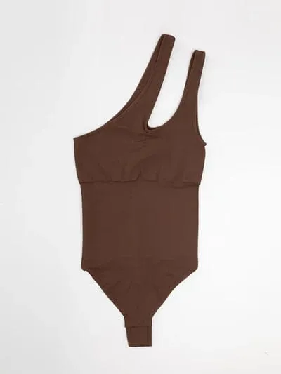 One Shoulder Tummy Control Shapewear Bodysuit