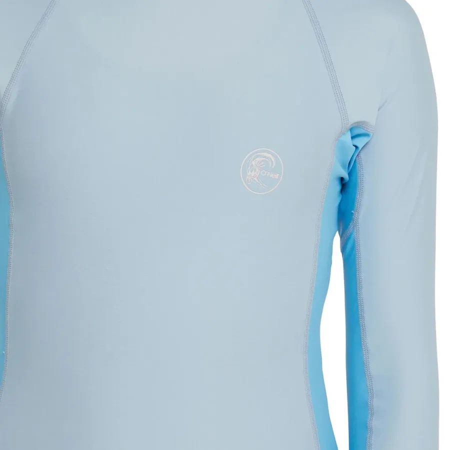 O'Neill Girls Classic UV Long Sleeve Rash Vest RG3346GA2SEA - Seafm/Cgrey