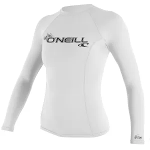 O'Neill Women's Basic Skins Long Sleeve Rash Guard - White - 3549
