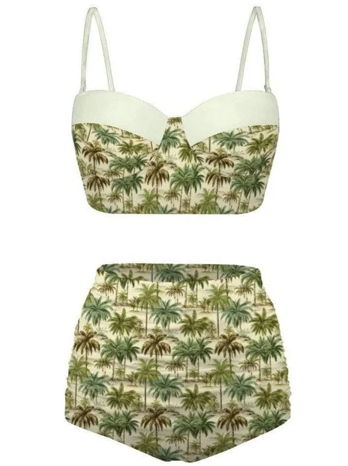 Palm Haven High Waist Retro Bikini