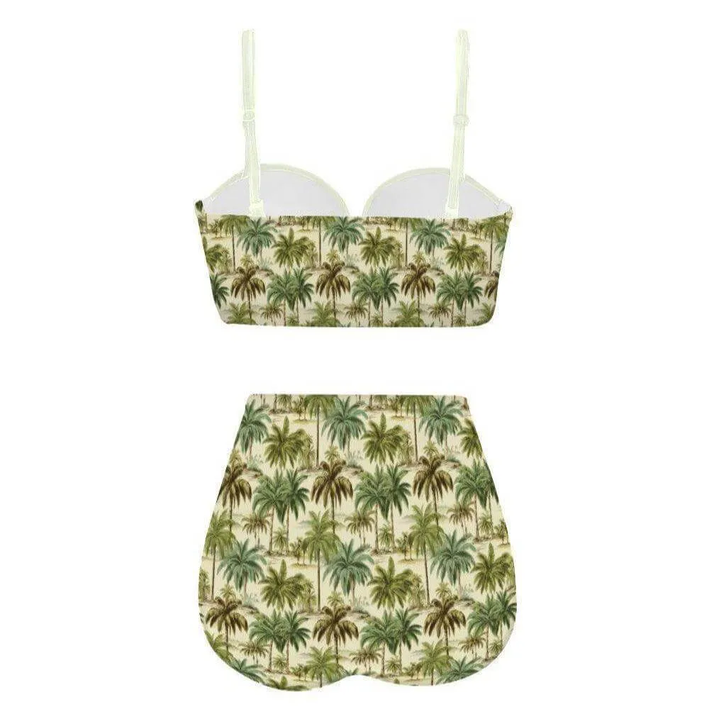 Palm Haven High Waist Retro Bikini