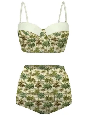 Palm Haven High Waist Retro Bikini