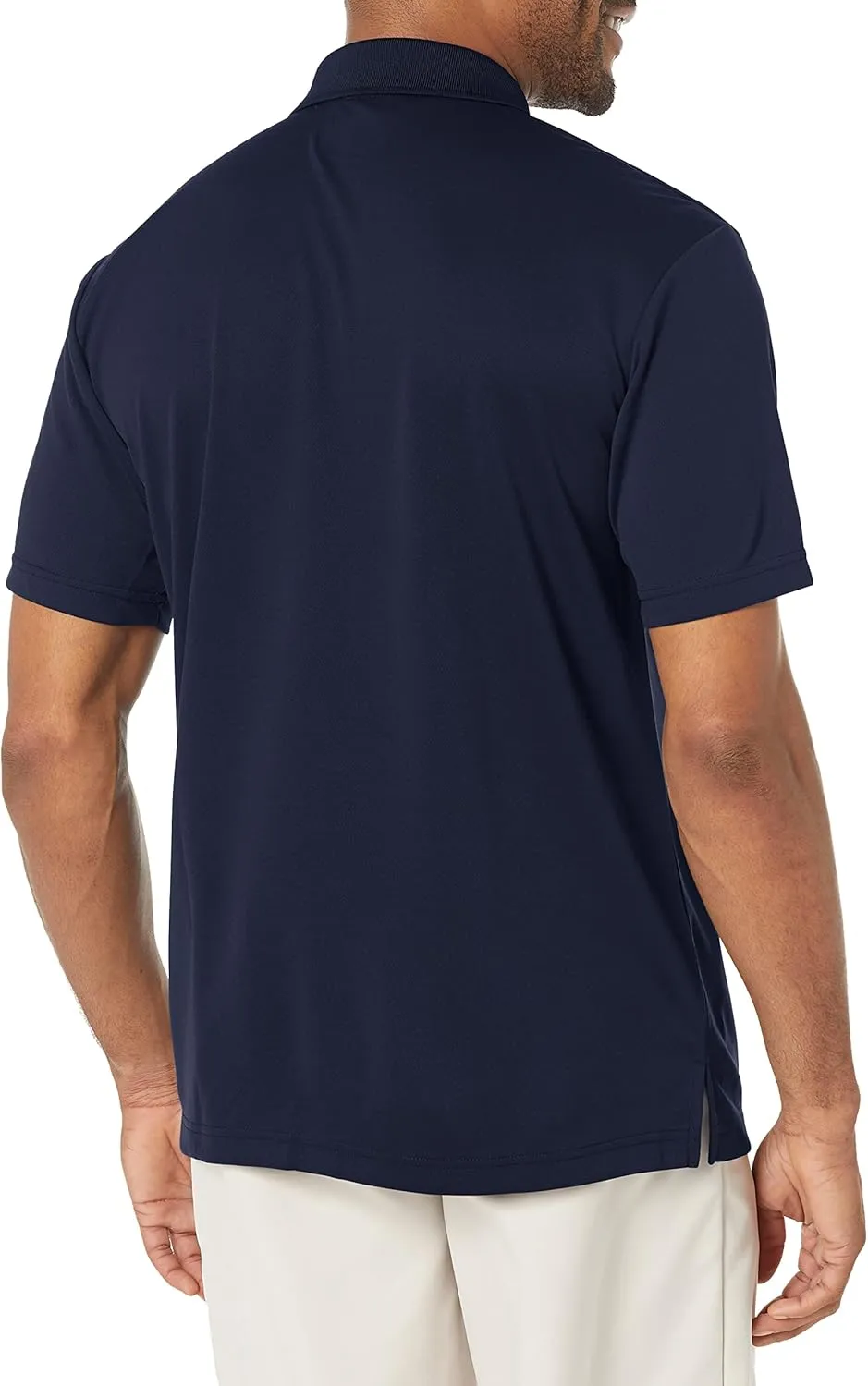 PGA TOUR Men's Airflux Solid Mesh Short Sleeve Golf Polo Shirt