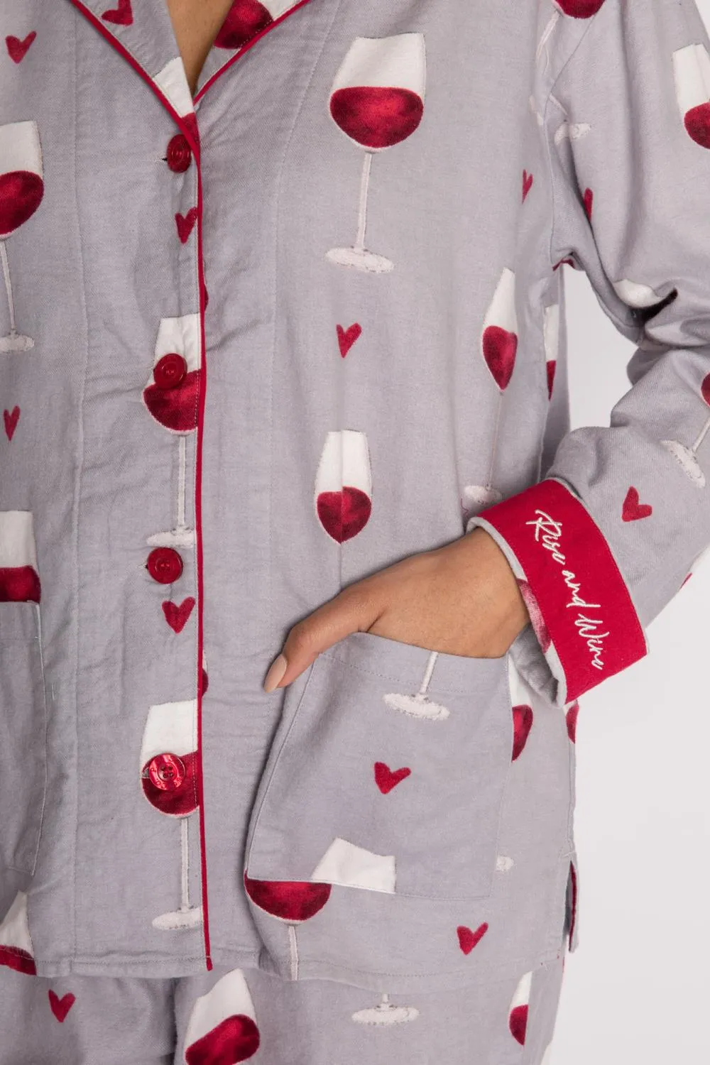 PJ Salvage Flannels PJ Set, Grey (RKFLPJ)