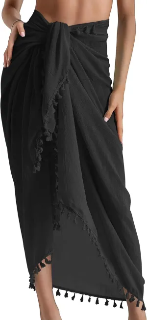 Sarong Cover Up Womens Beach Cover Up Bikini Bathing Suit Swimsuit Scarf Swimwear Coverup Sarong Pareo Wraps for Women