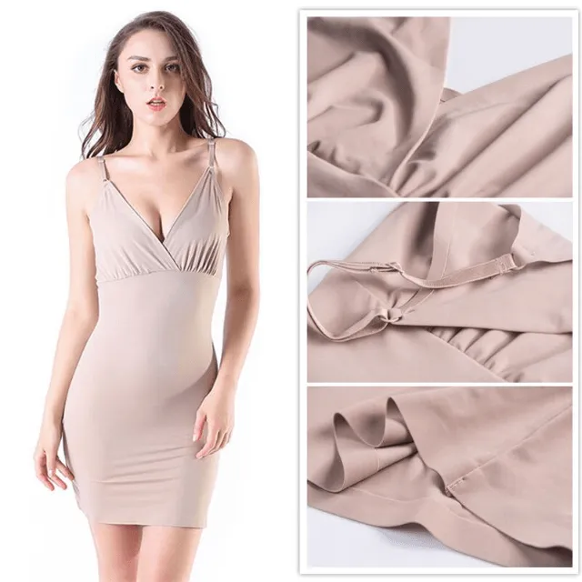 Seamless Full Slip Body Under Dress Shaper With Straps